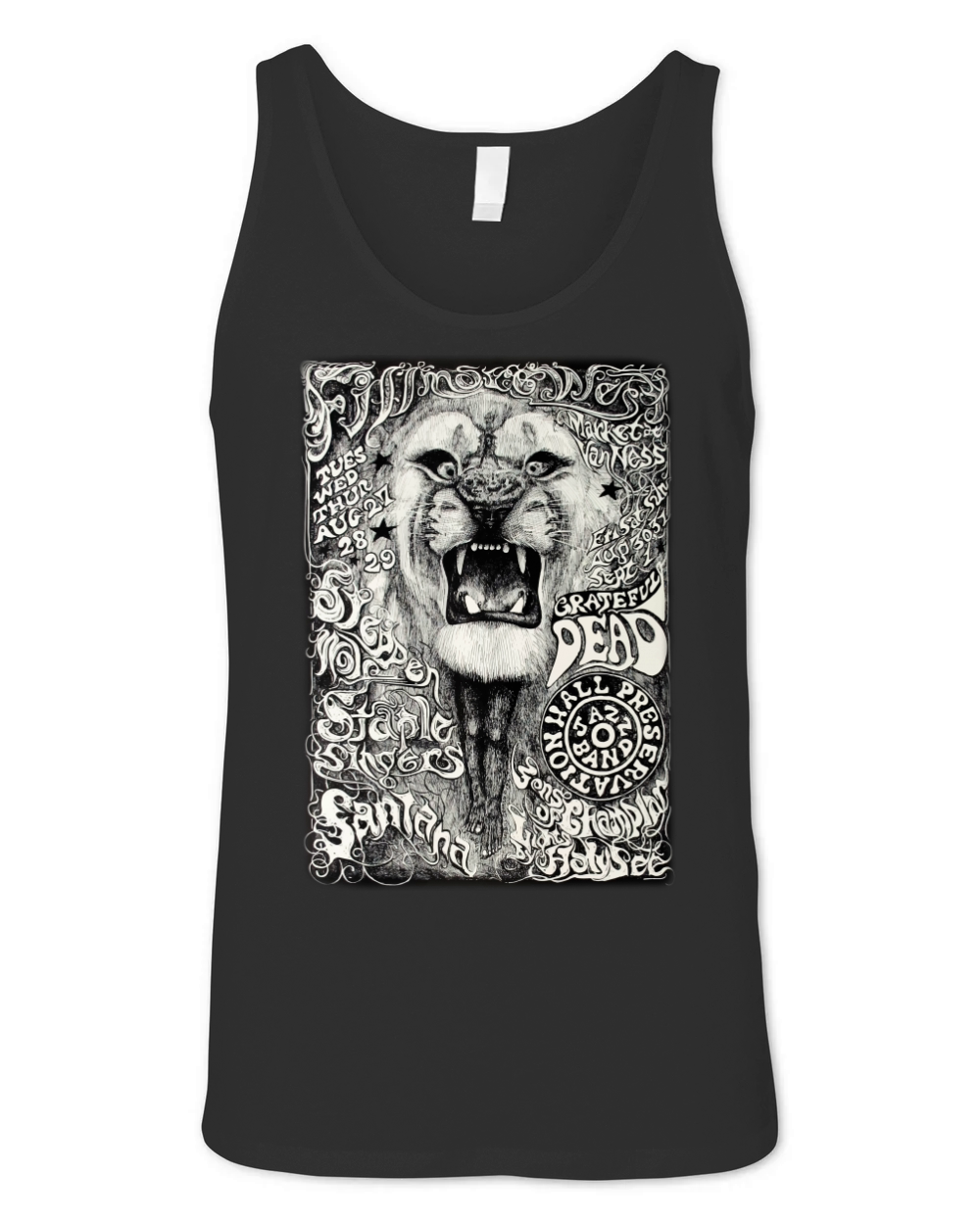 Carlos Santana While Lion Preservation Unisex Jersey Tank