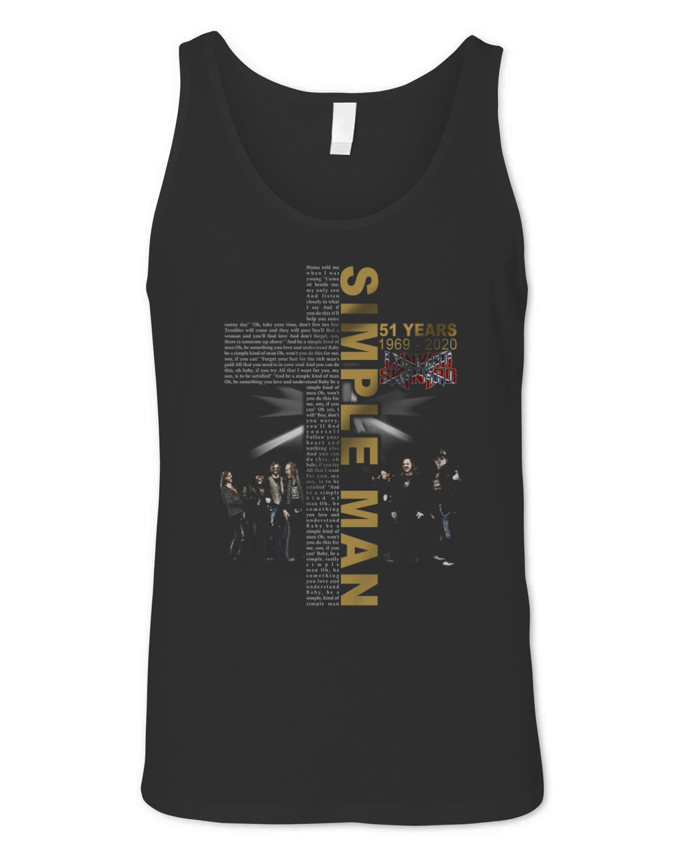 Simple Man lyric Cross 51 years 1969 2020 Lynyrd Skynyrd Unisex Jersey Tank