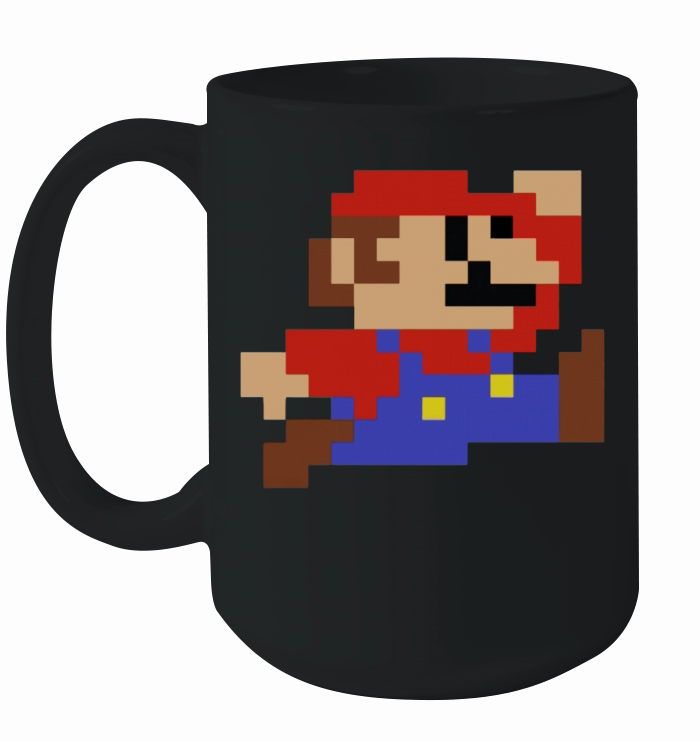 8-bit Mario Nintendo Jumping Ceramic Mug
