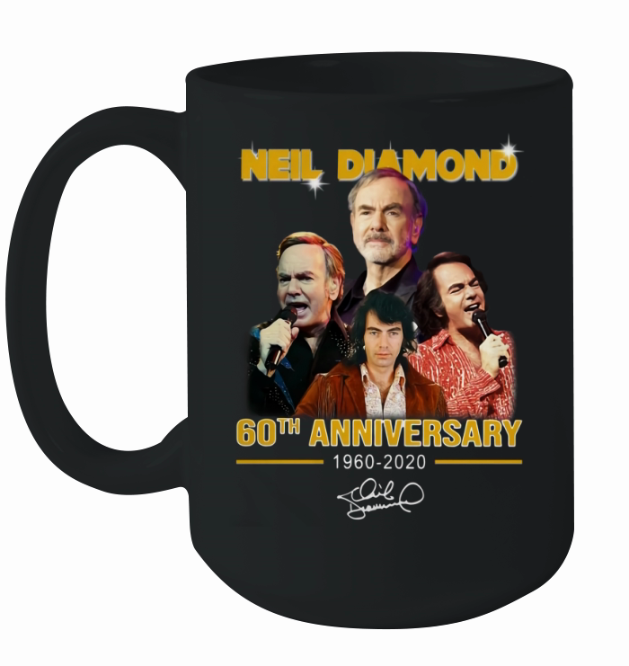 Neil Diamond 60th anniversary 1960-2020 signature shirt Ceramic Mug