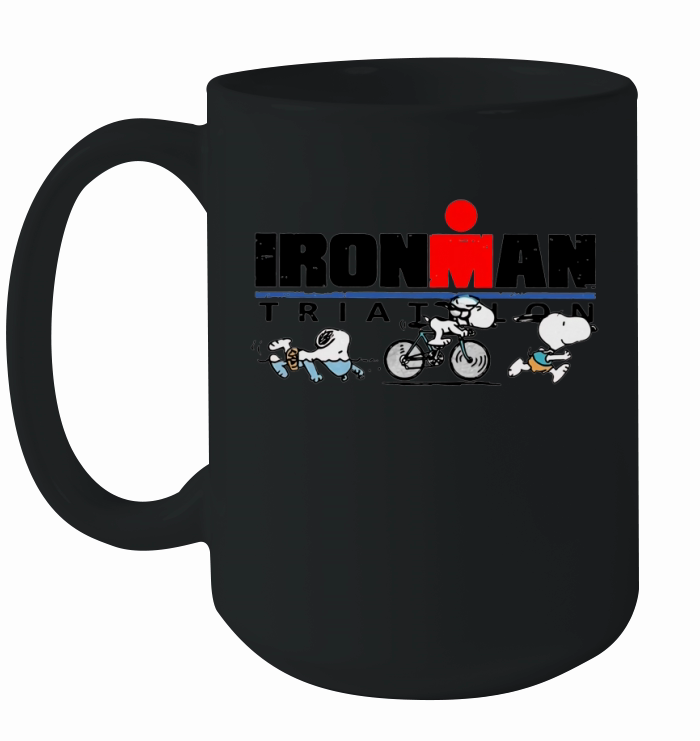 Triathlon World Triathlon Corporation Snoopy Ironman shirt Ceramic Mug