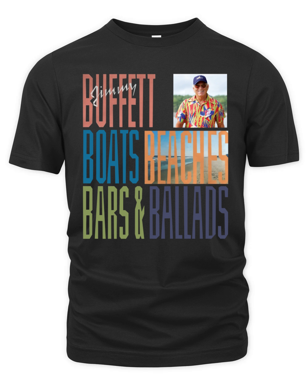 Buffett Boats Beaches Bars &amp;amp; Ballads Organic Unisex T-shirt