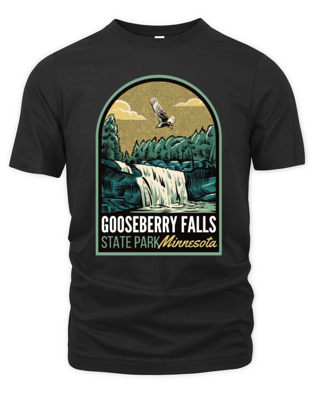 Gooseberry Falls State Park Minnesota Vintage Organic Unisex T-shirt