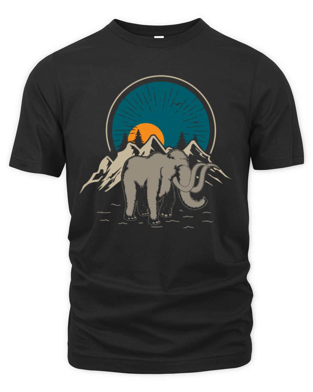 Vintage Mountains Nature Mammoth Organic Unisex T-shirt