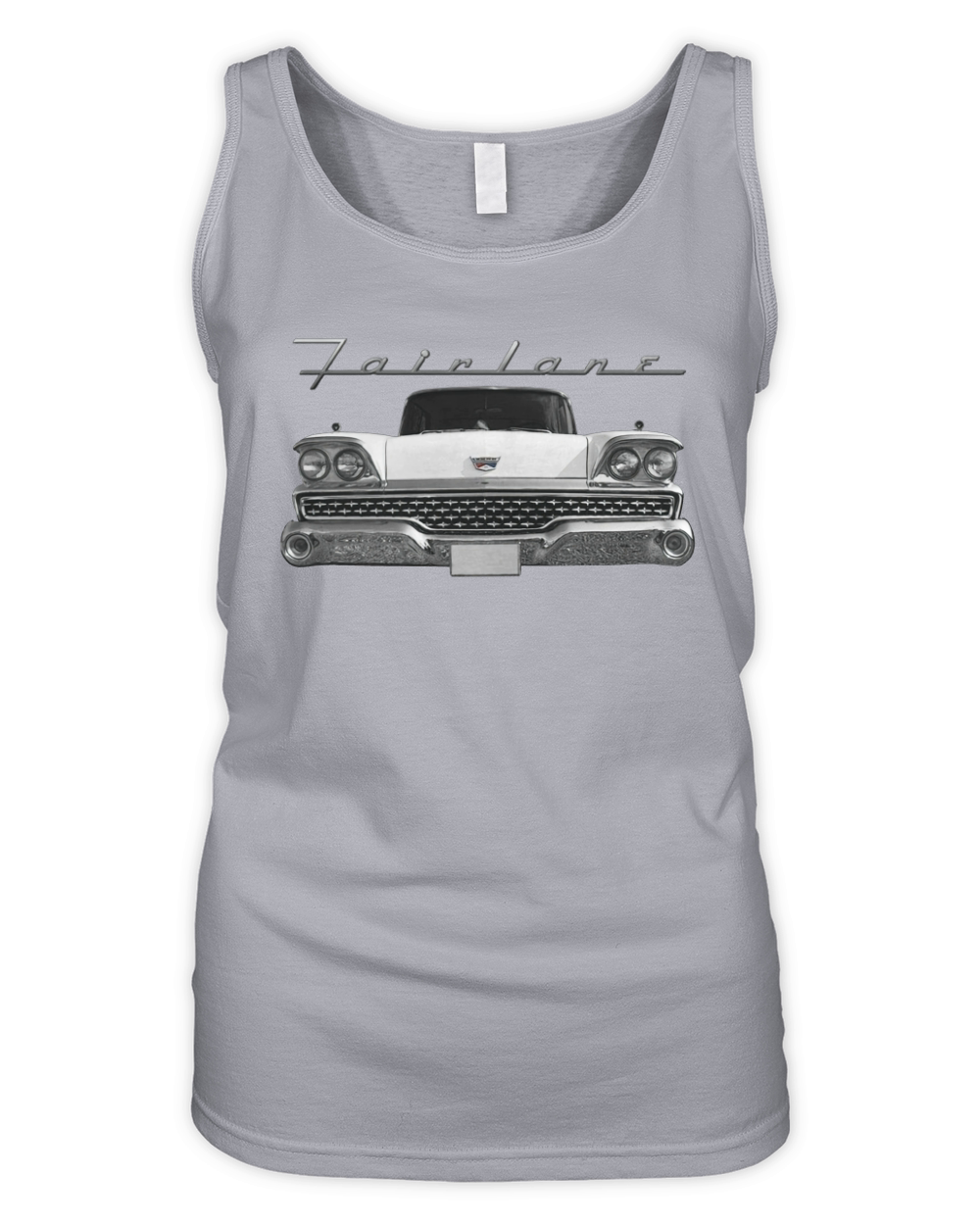 1959 Ford Fairlane Front White Organic Women's Tank Top