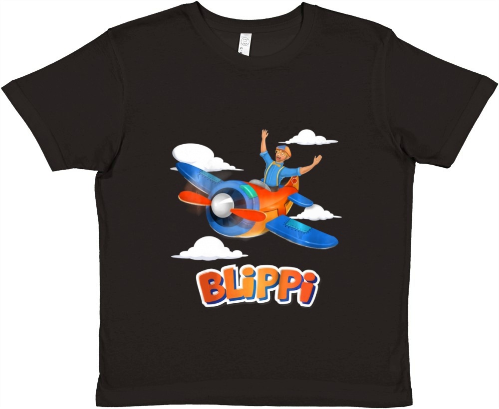 Blippi Airplane Premium Kids Crewneck T-shirt