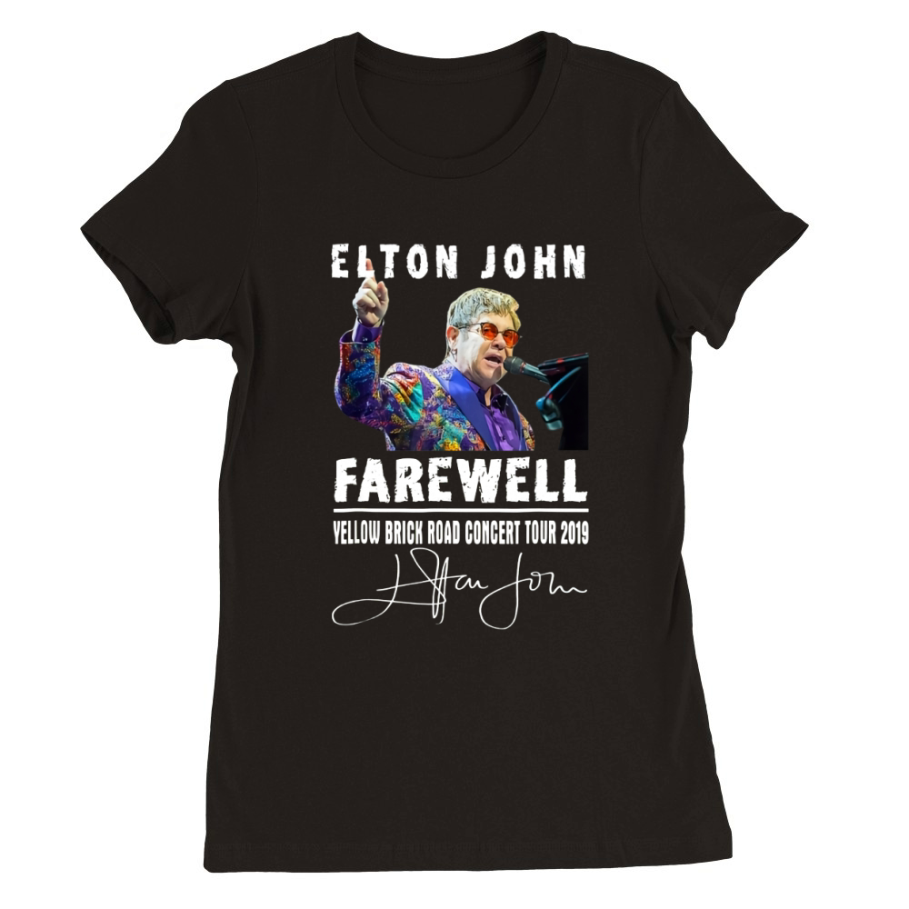 Elton John Farewell Yellow Brick Road Concert Tour 2019 shirt Premium Womens Crewneck T-shirt