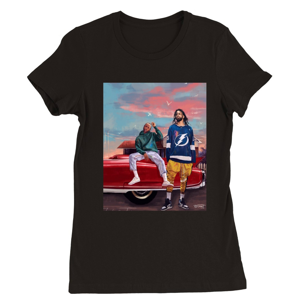 J Cole and Kendrick Lamar Premium Womens Crewneck T-shirt