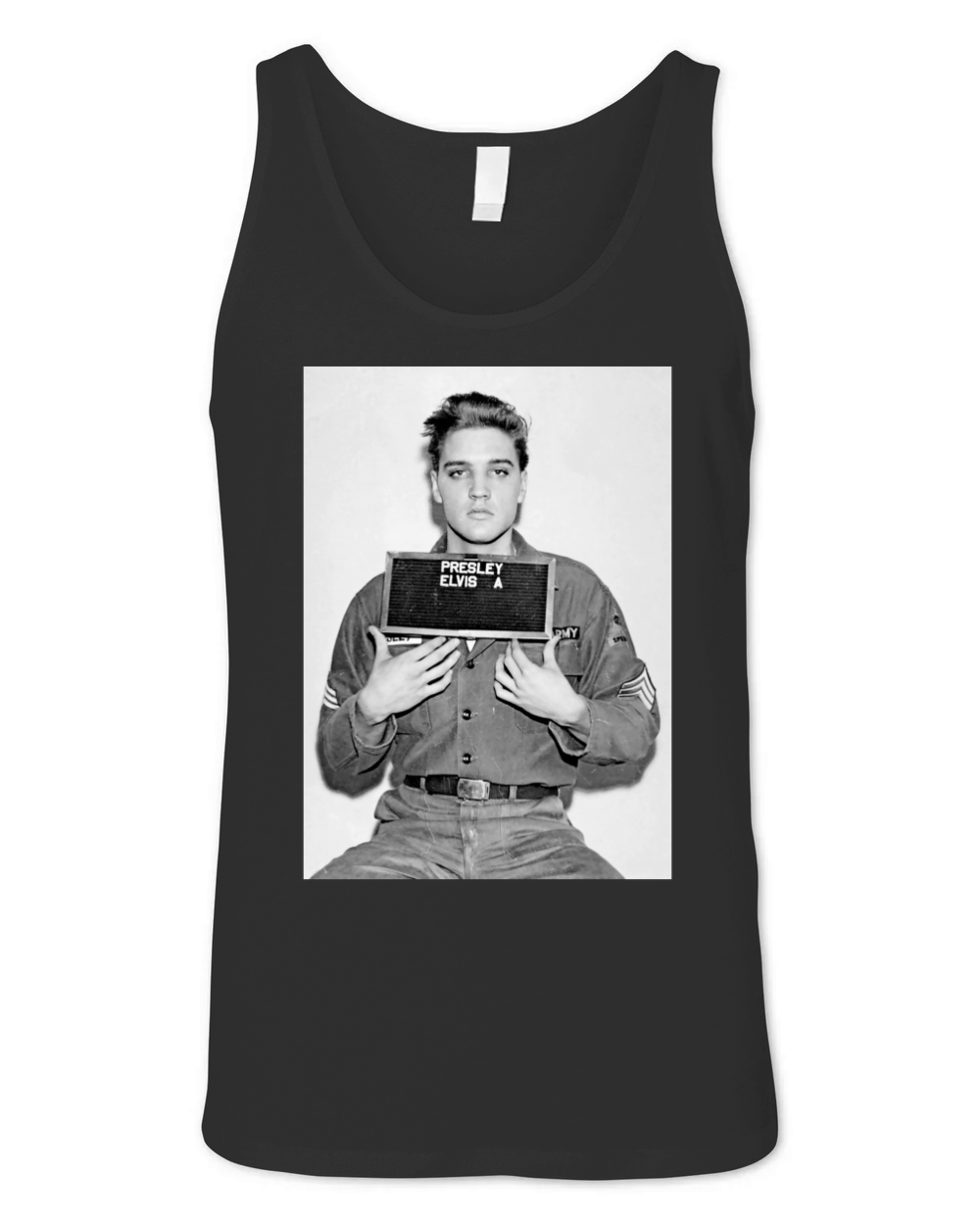 Elvis Presleys mugshot 1956 Tshirt Unisex Jersey Tank