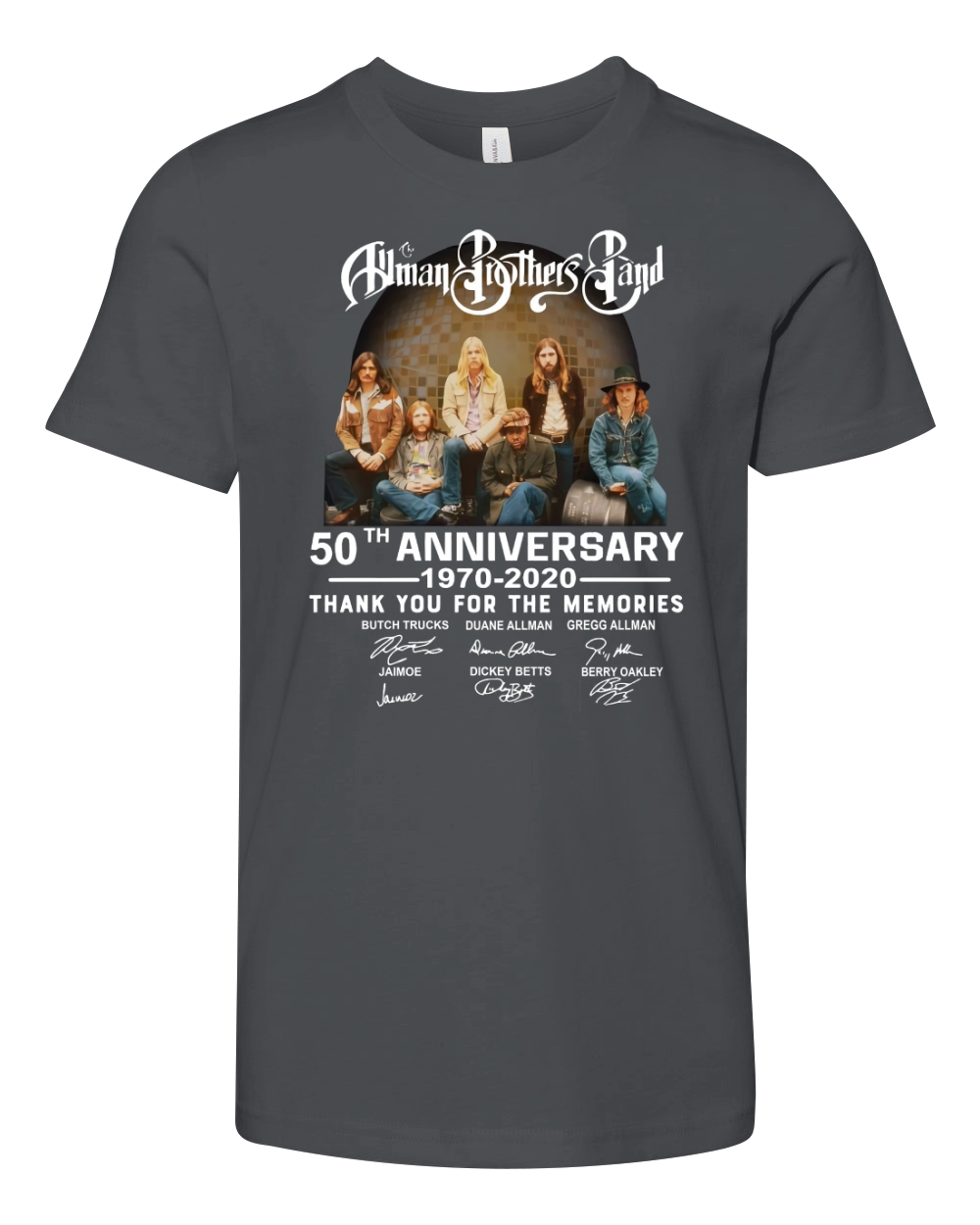 Allman Brothers Band 50th Anniversary Thank You For The Memories Signature Youth Unisex Jersey Tee