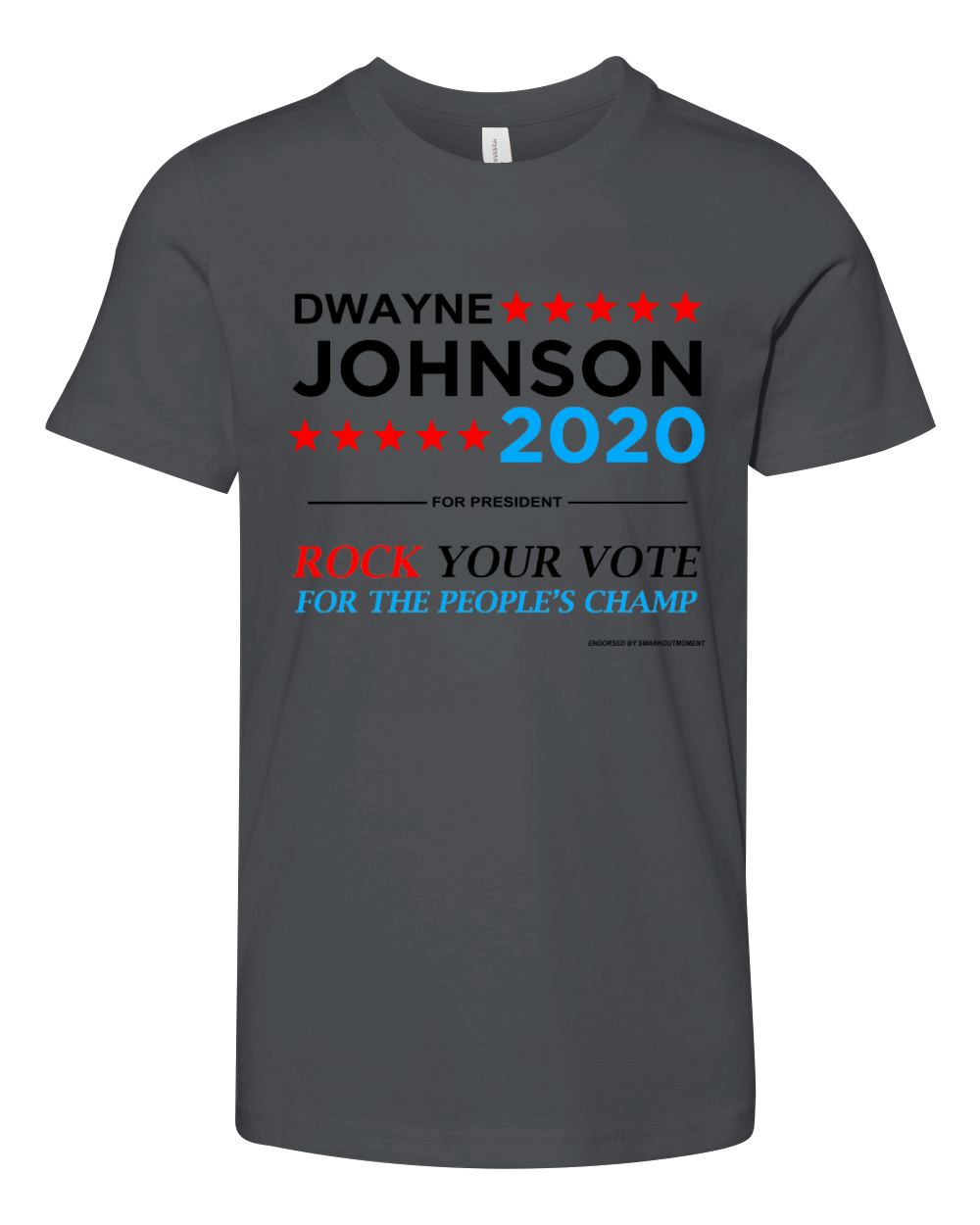 Vote The Rock 2020 President Dwayne Johnson Election (black) T-Shirt Youth Unisex Jersey Tee