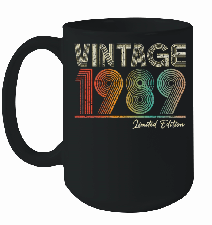 34 Years Old Vintage 1989 34th Birthday Gifts Ceramic Mug
