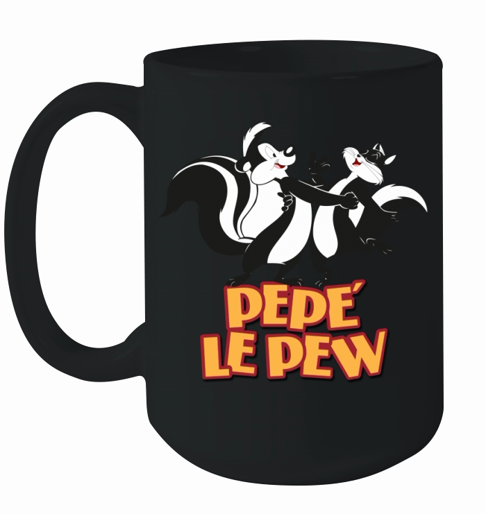 Pepe Le Pew in Love With Penelope Ceramic Mug