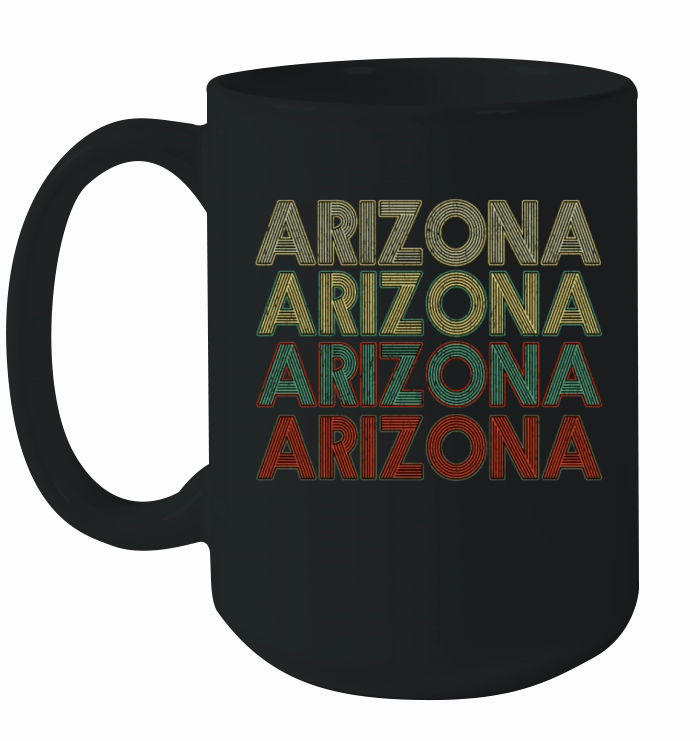 Retro America State Flag Vintage Arizona Ceramic Mug