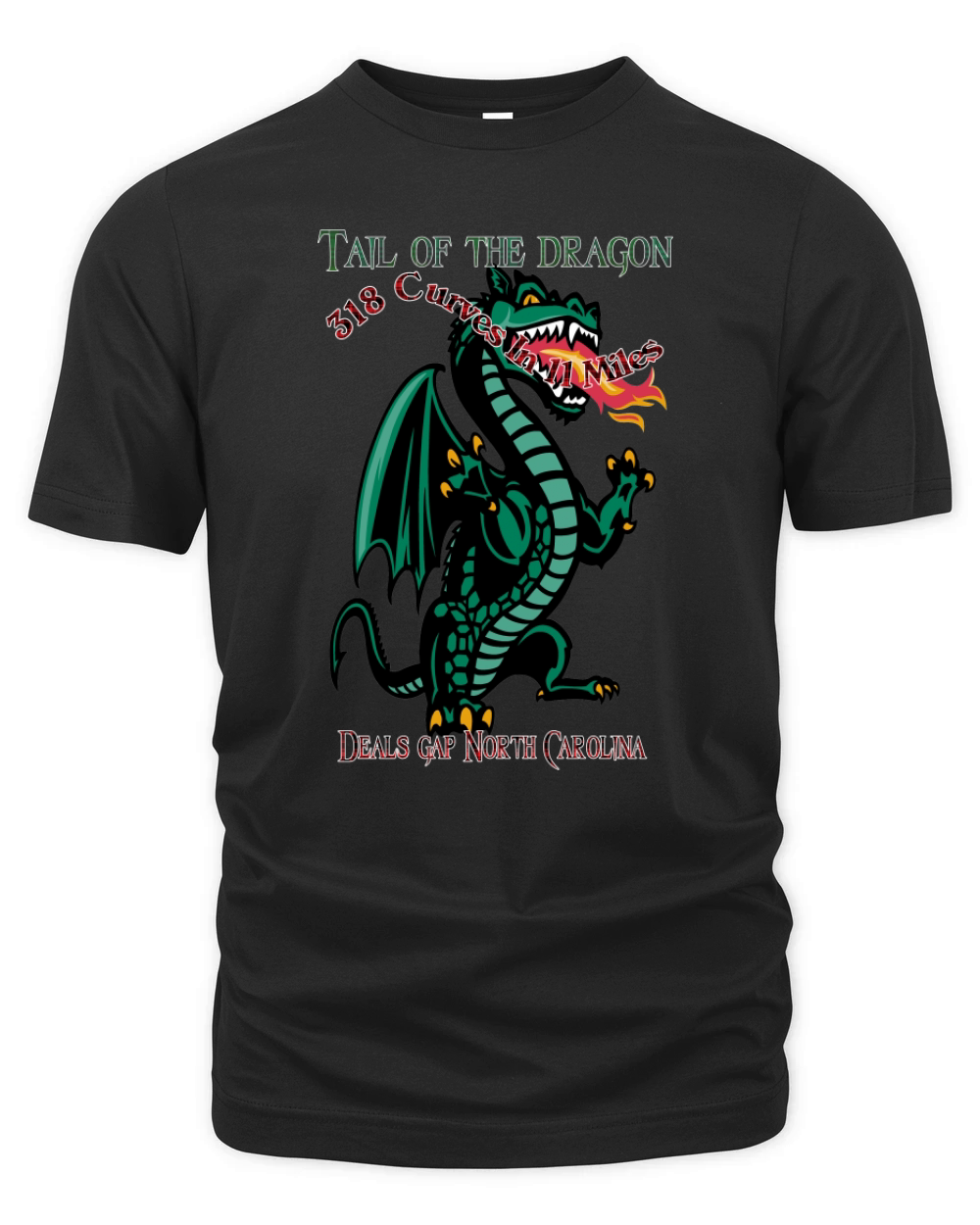Tail of the Dragon Deals Gap North Carolina 318 Curves in 11 Miles T-Shirts Organic Unisex T-shirt