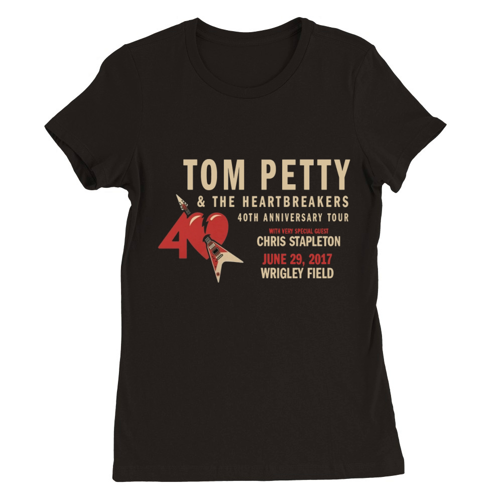 40TH ANNIVERSARY TOUR TOM PETTY Premium Womens Crewneck T-shirt