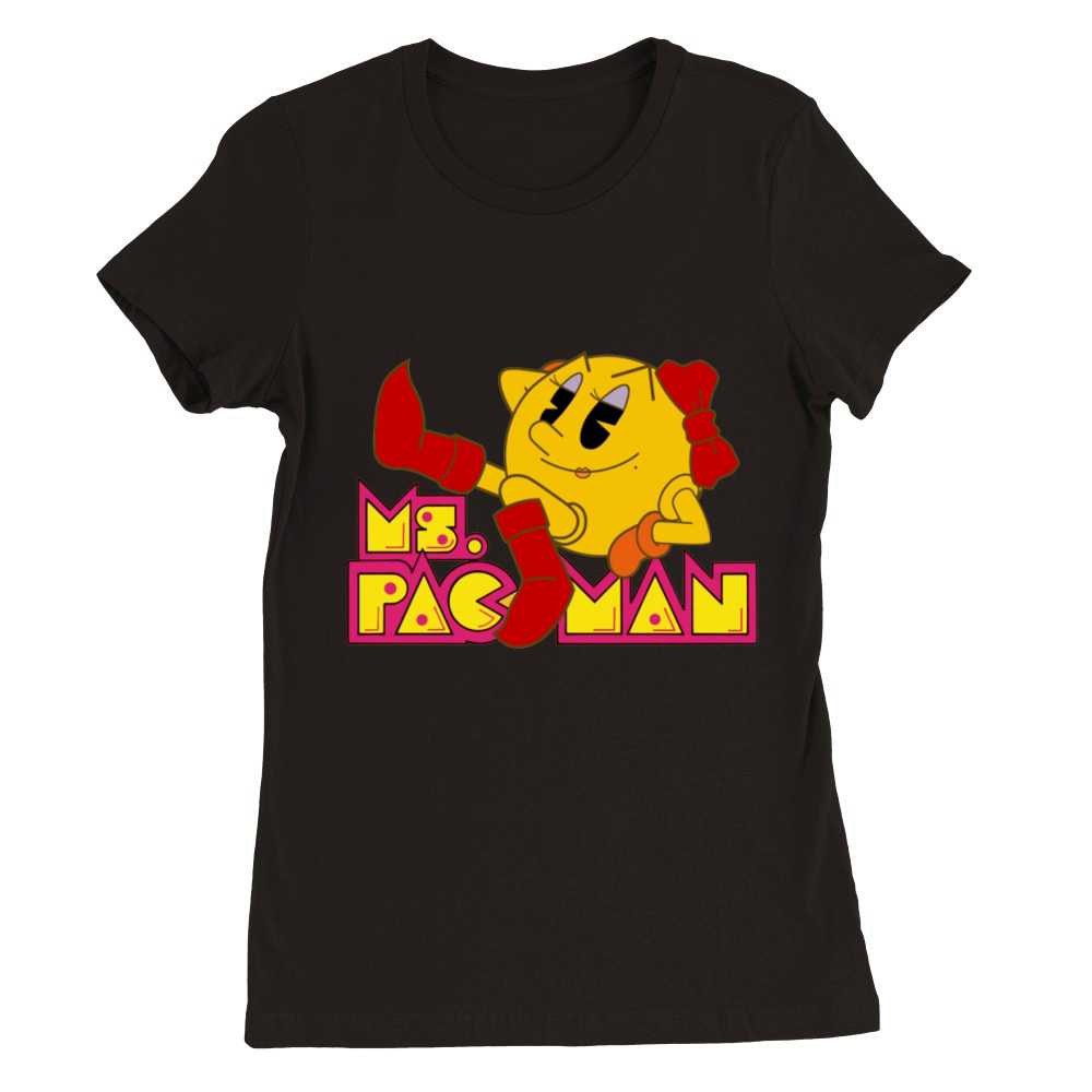 Ms. Pac Man Shirt T-Shirt Premium Womens Crewneck T-shirt