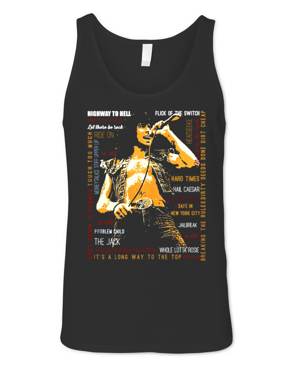 Bon Scott Text Unisex Jersey Tank