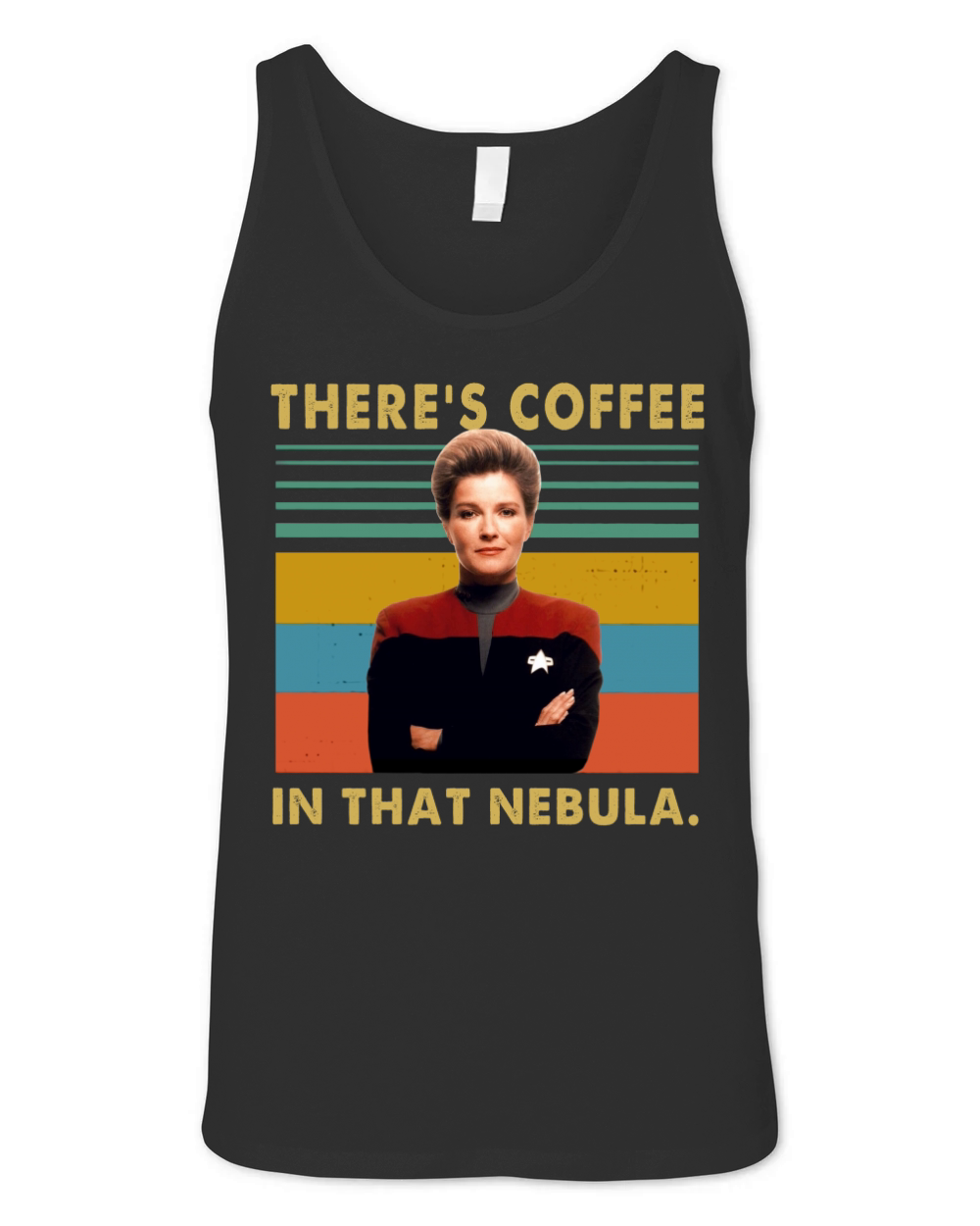 Kate Mulgrew There’s Coffee In That Nebula Vintage shirt Unisex Jersey Tank
