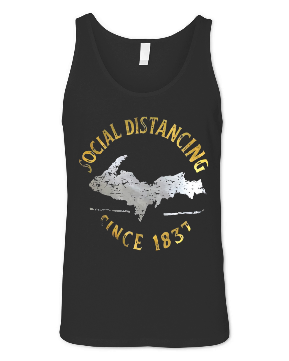 Social distancing since 1837 vintage Unisex Jersey Tank