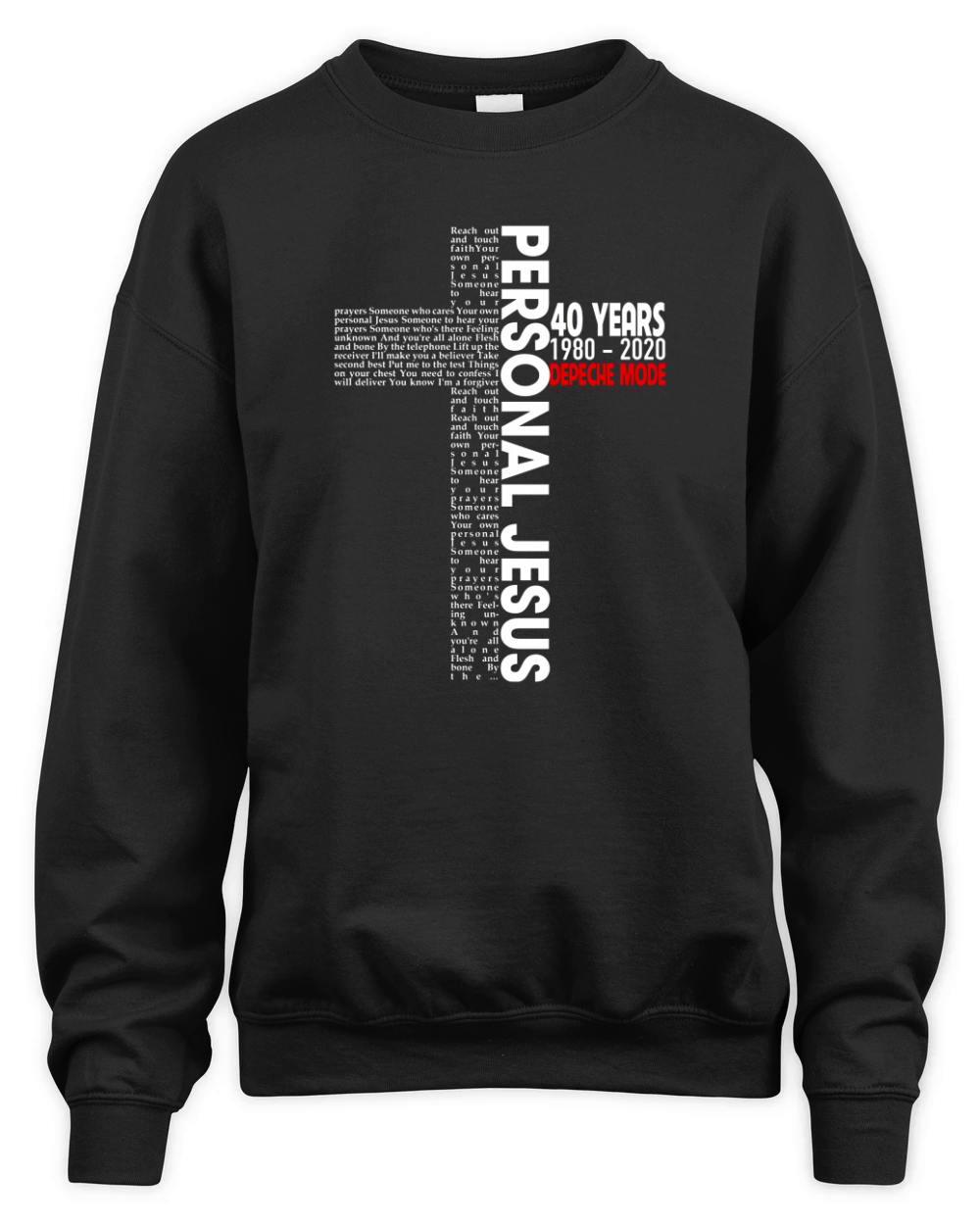 Personal Jesus Lyrics 50 Years Depeche Mode Unisex Premium Crewneck Sweatshirt