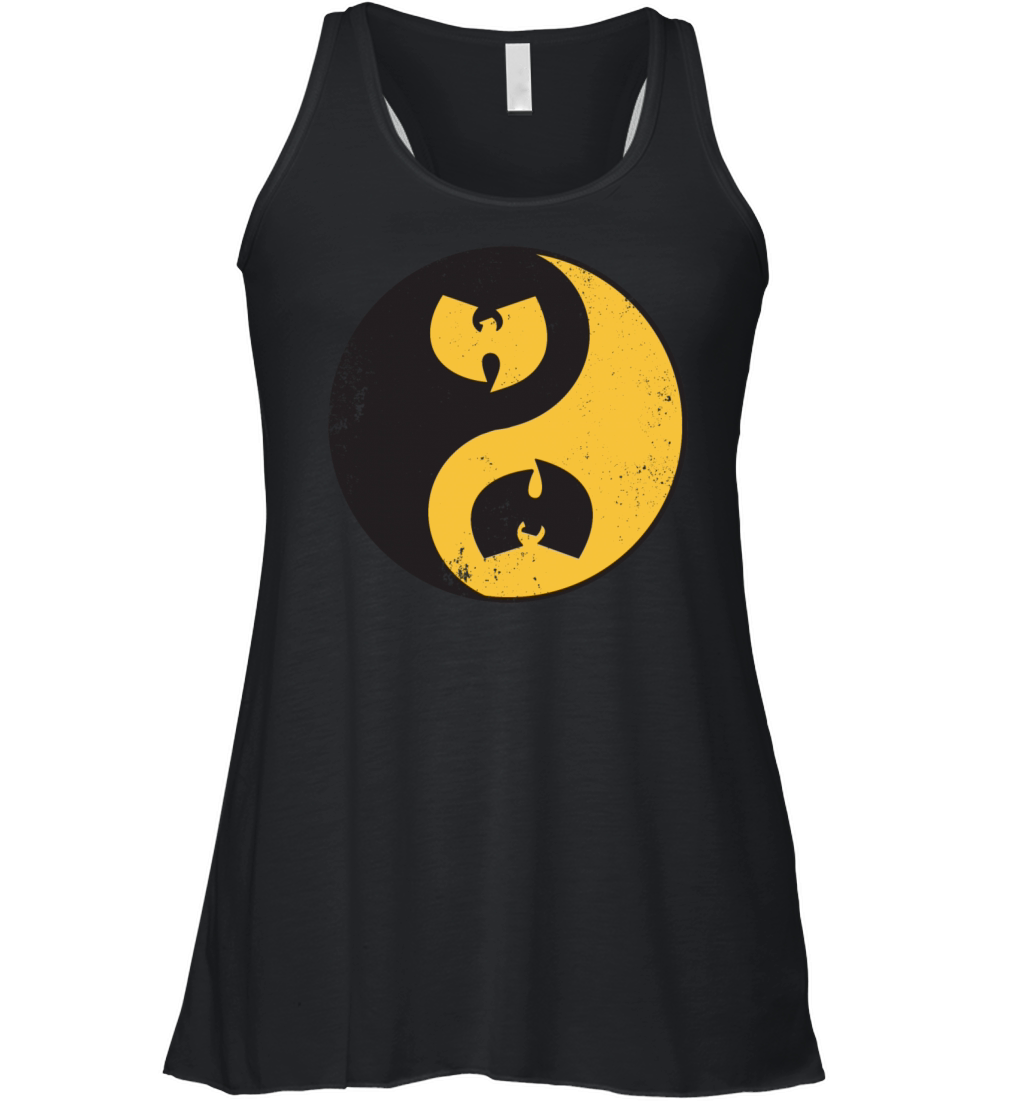 yin and yang wutang black and yellow Women's Flowy Tank Top