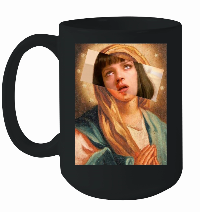 Virgin Mary Mia Wallace shirt Ceramic Mug