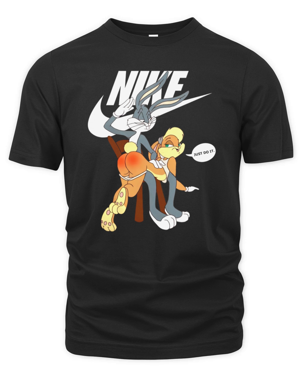 Nike Bugs Bunny Spanking Lola Just Do It Organic Unisex T-shirt