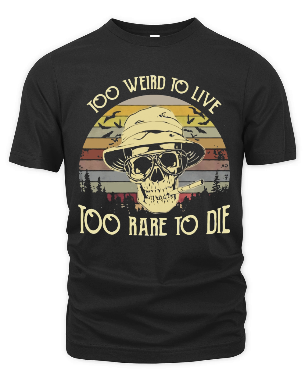 Too weird to live too rare to die skull vintage Organic Unisex T-shirt