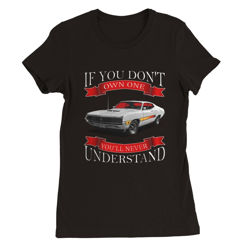 1970 Ford Torino GT Back Side Premium Womens Crewneck T-shirt