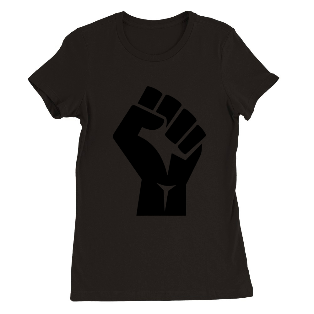 Black Fist Premium Womens Crewneck T-shirt