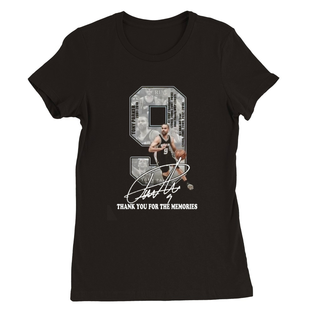 Tony Parker 2001 2018 thank you for the memories Premium Womens Crewneck T-shirt