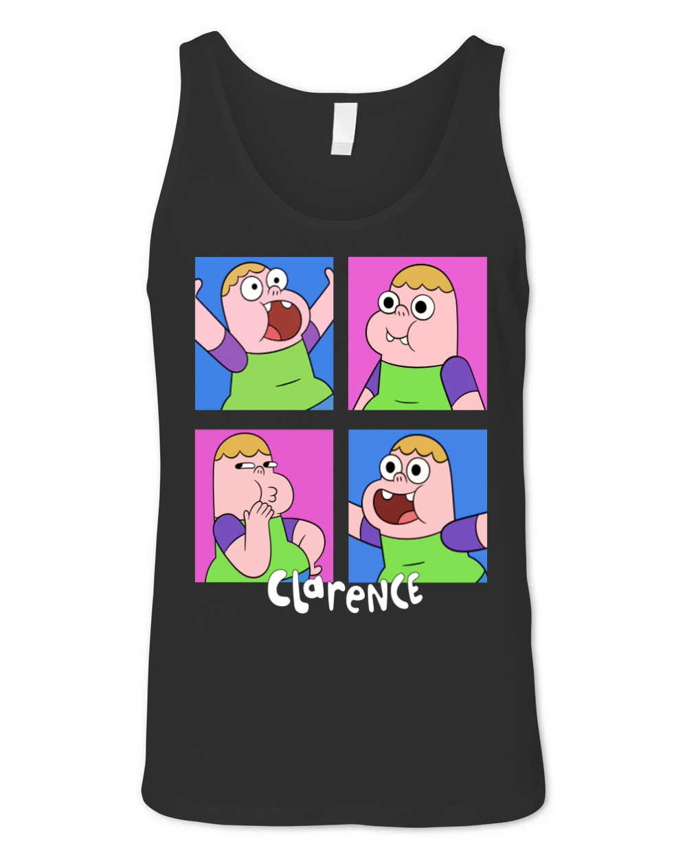Cartoon Network Clarence Boxed Up Graphic T-Shirt Unisex Jersey Tank