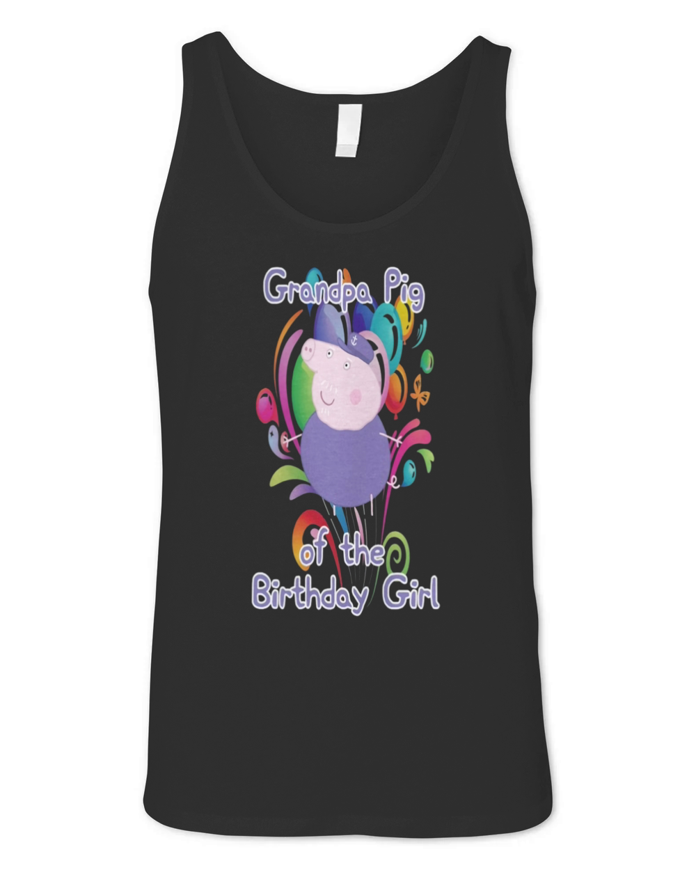 peppa pig grandpa pig of the birthday girl Unisex Jersey Tank