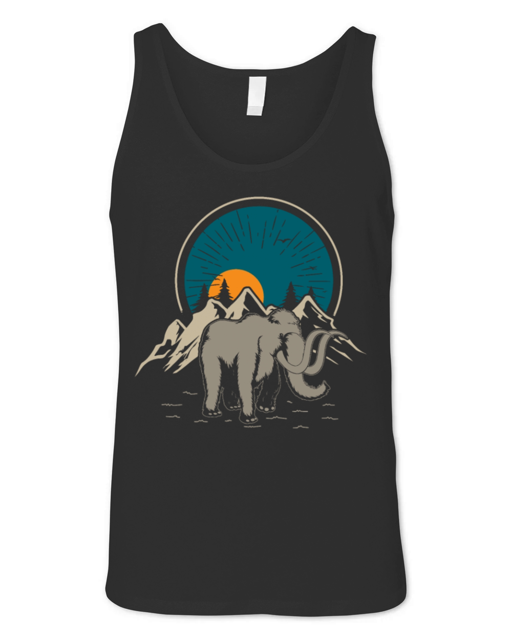 Vintage Mountains Nature Mammoth Unisex Jersey Tank