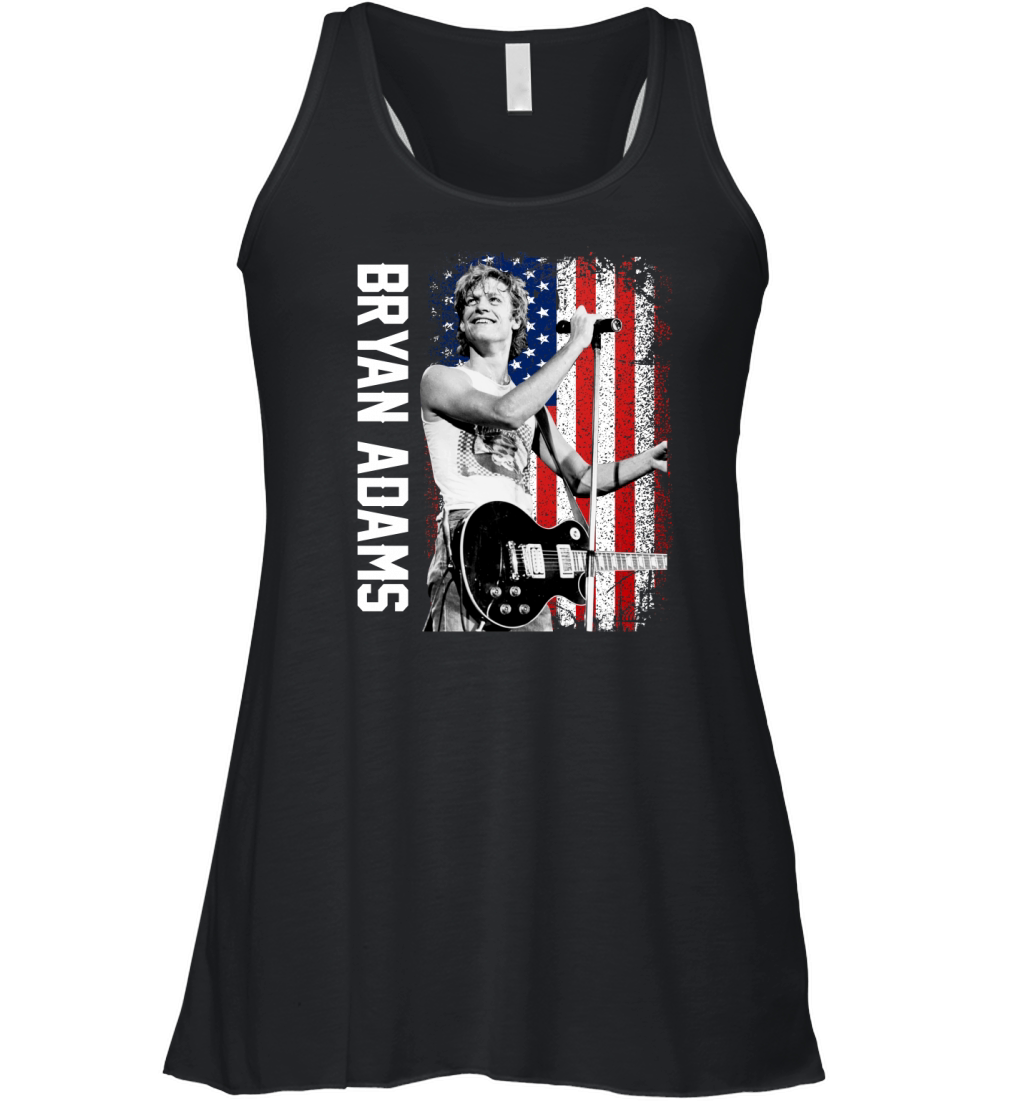 Discover Cool Bryan Adams American Flag Women's Flowy Tank Top