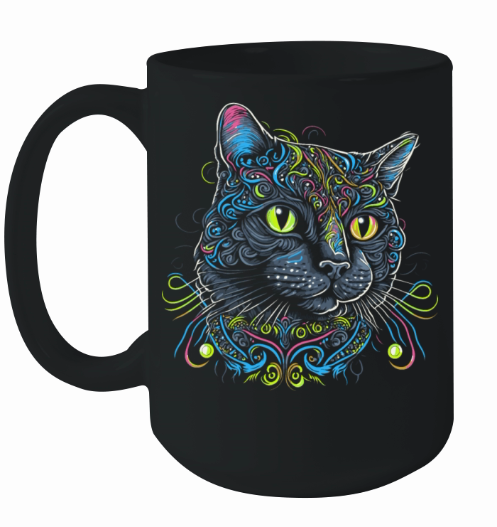 Colorful Cat Ceramic Mug