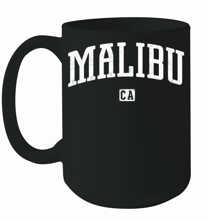 Malibu California Vintage Style Ceramic Mug