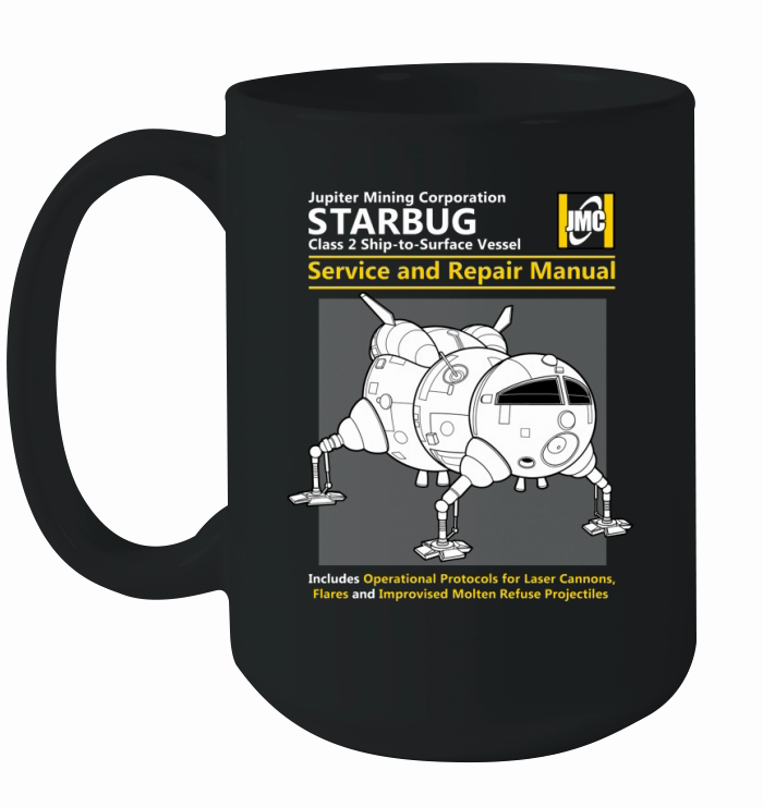 Red Dwarf Starbug Service and Repair Manual Ceramic Mug