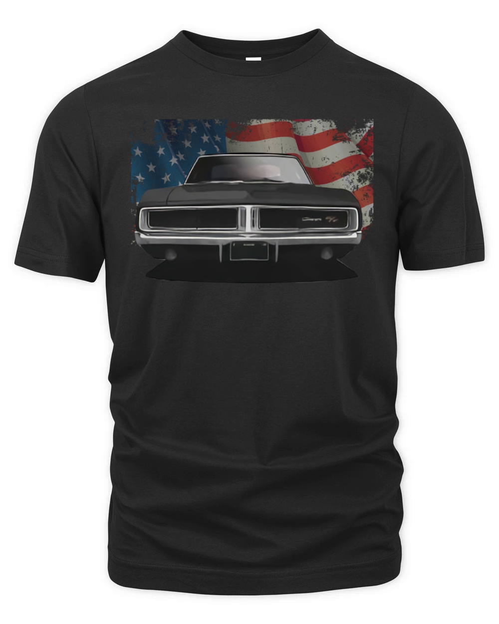 1969 Charger Black USFlag Organic Unisex T-shirt