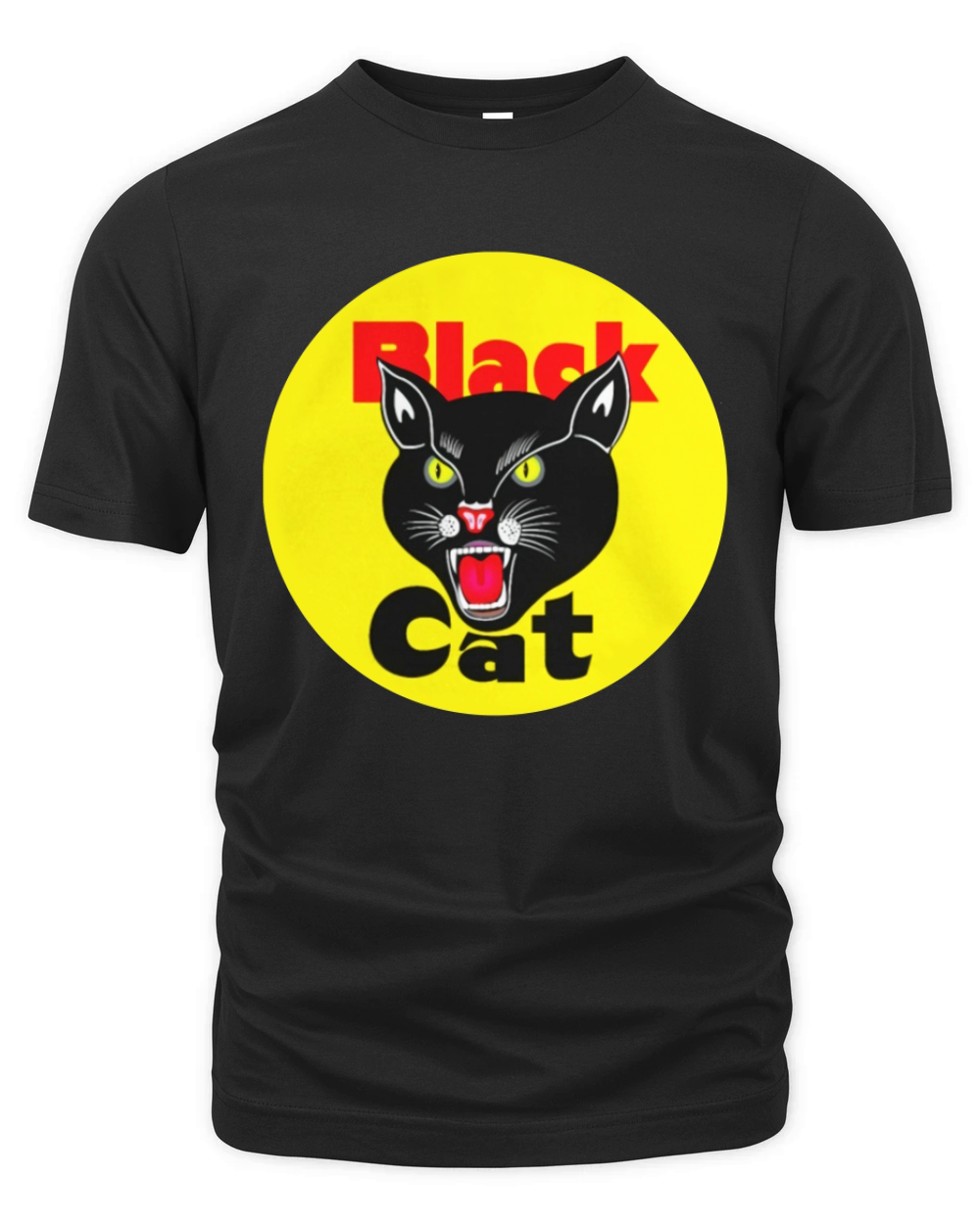 Black Cat Fireworks Firecracker T shirt Organic Unisex T-shirt