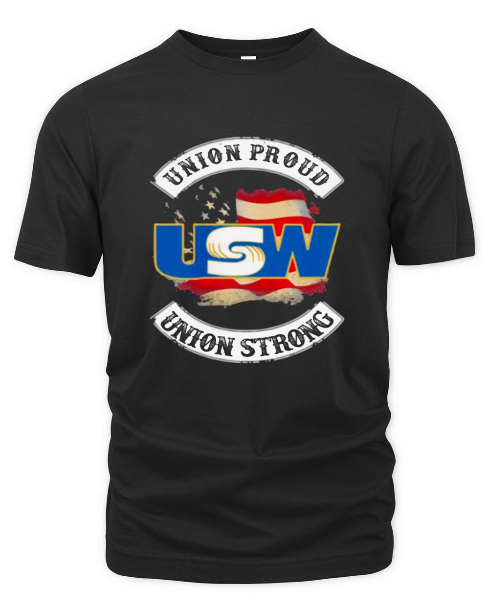 United Steelworkers Union Proud Union Strong American Flag Organic Unisex T-shirt