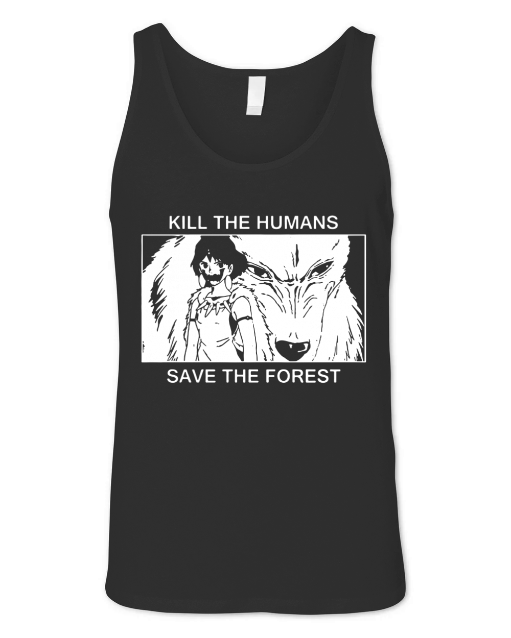Kill the humans, save the forest, Punk Unisex Jersey Tank