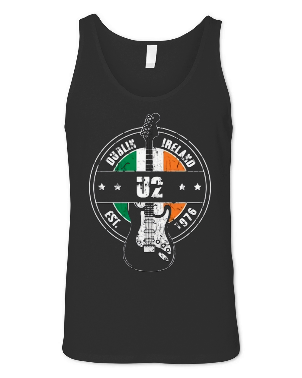 U2 Dublin Ireland Est 1976 guitarist Unisex Jersey Tank