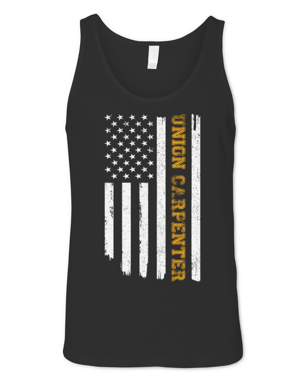 Vintage American USA Flag Union Carpenter Woodwork Unisex Jersey Tank