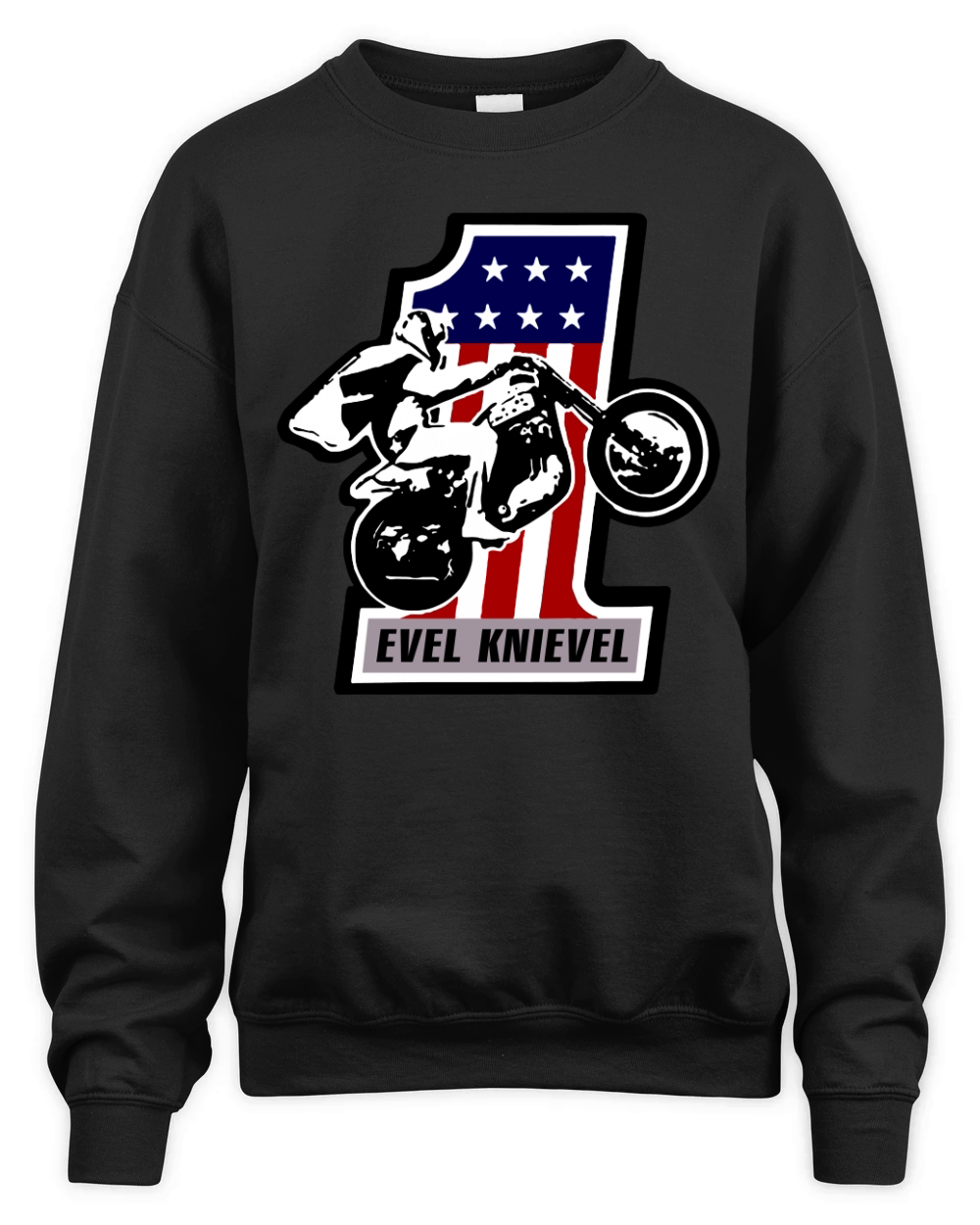 One Evel Knievel Unisex Premium Crewneck Sweatshirt