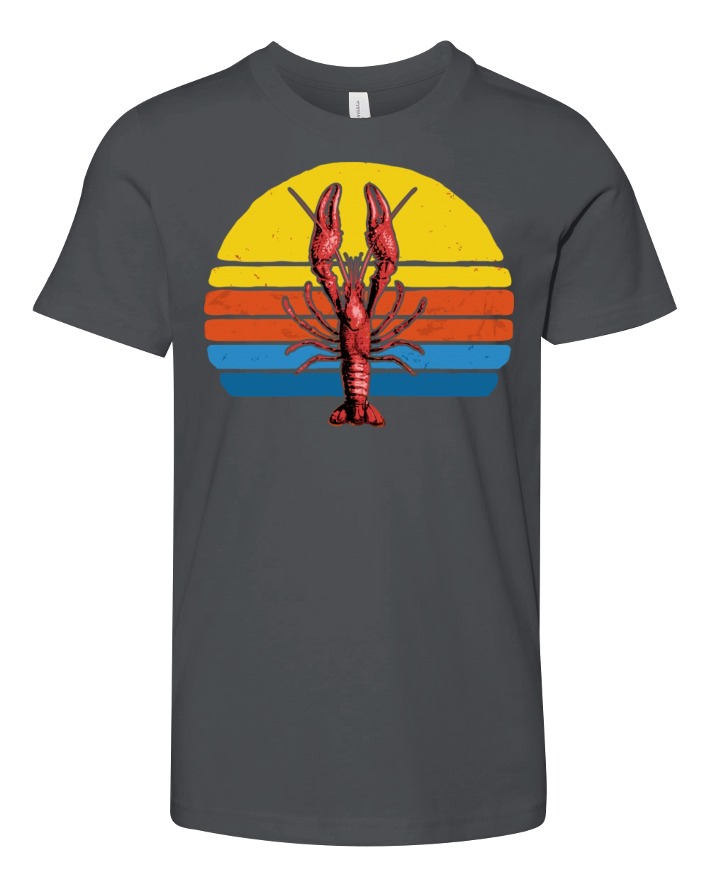 Vintage Crawfish 80S Louisiana Crawdad Youth Unisex Jersey Tee