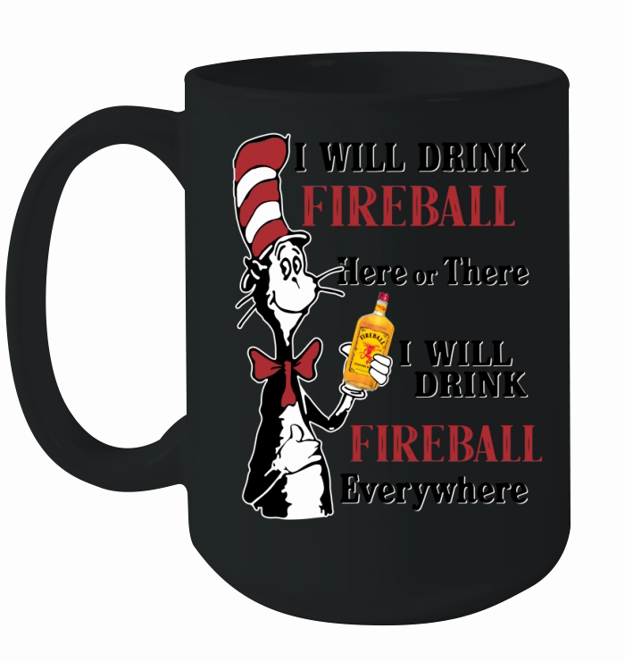 Dr Seuss I will drink Fireball Whiskey here or there - Baby Onesie Ceramic Mug