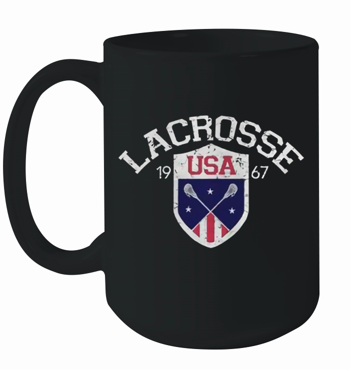 Vintage USA Lacrosse T-shirt Ceramic Mug