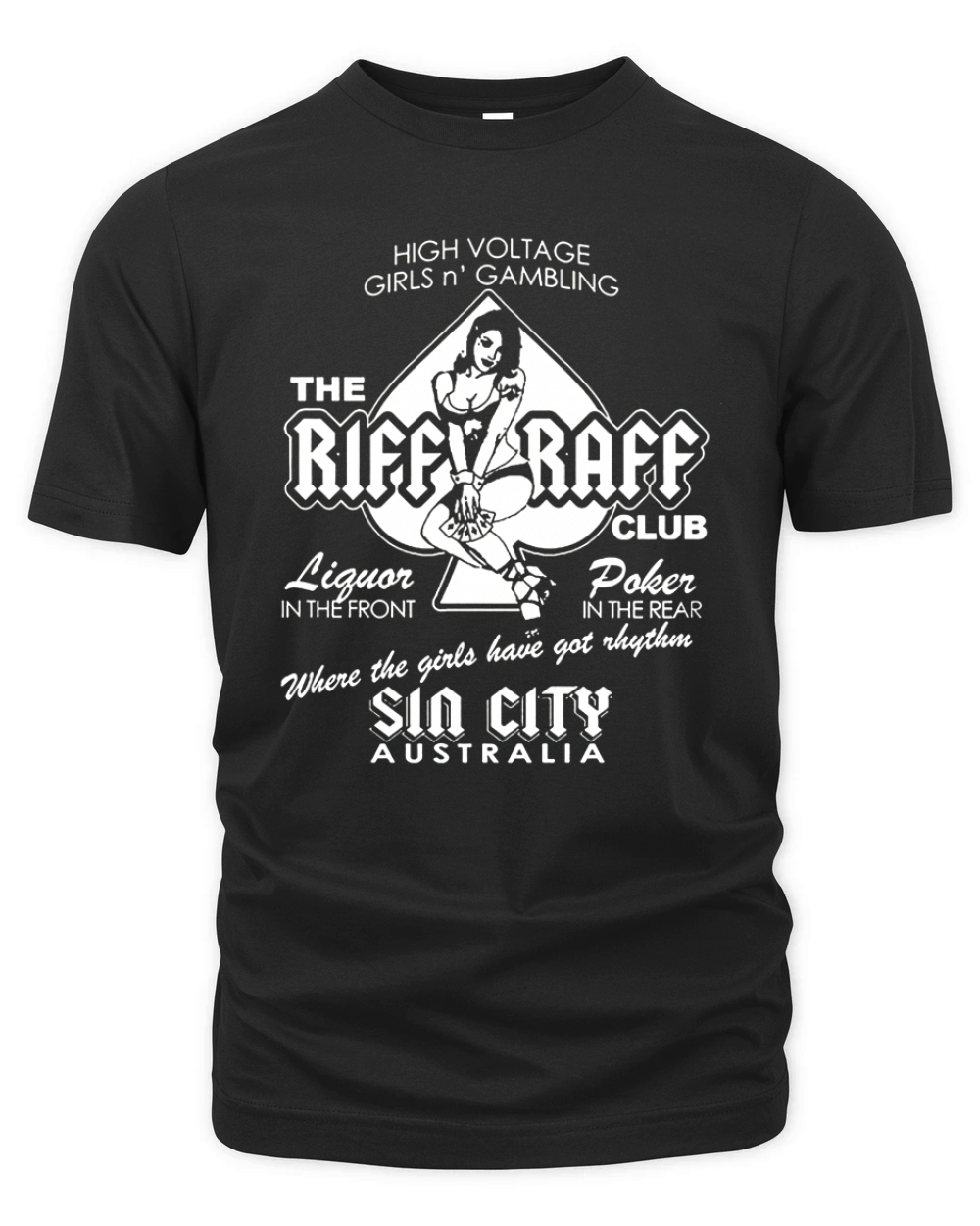 ACDC inspired RIFF RAFF strip club Sin City Organic Unisex T-shirt